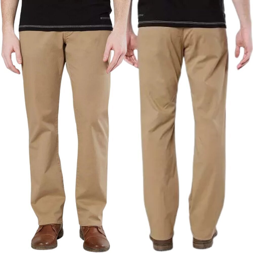 Buckle BKE Tyler Straight Chino Stretch Pant Men's 33x34 Dark Khaki Work Career